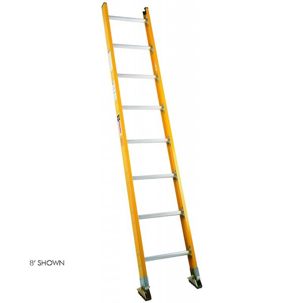 Bauer Ladder Straight Ladder, Fiberglass, 375 lb Load Capacity 33112 - main